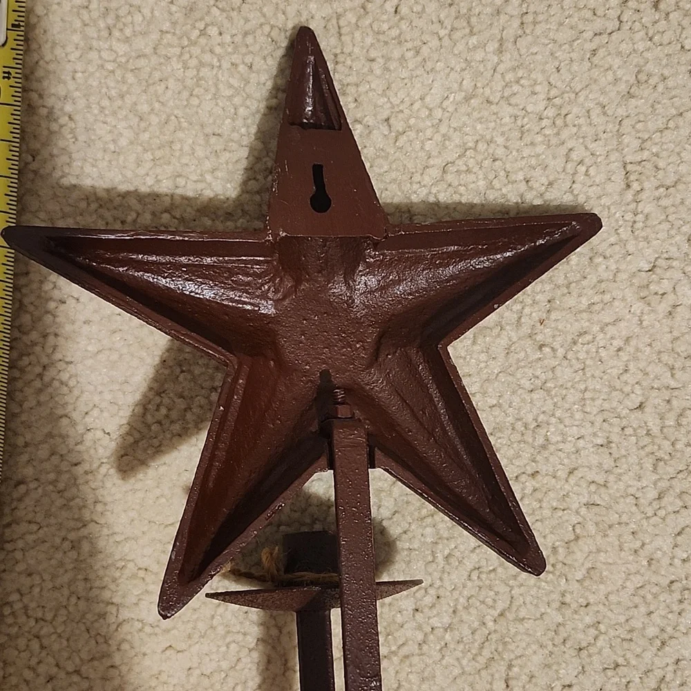 Rustic Maroon Star Wall Hook